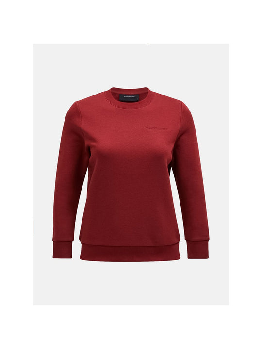 Bluza Peak Performance W Original Small Logo Crew bordowy - Adventure Sports

