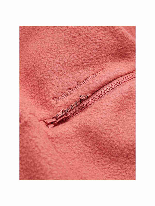 Bluza Peak Performance W Fleece Snap T różowy - Adventure Sports
