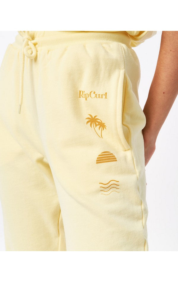 Spodnie RIP CURL Re-Entry Trackpant - jasny żółty - Adventure Sports