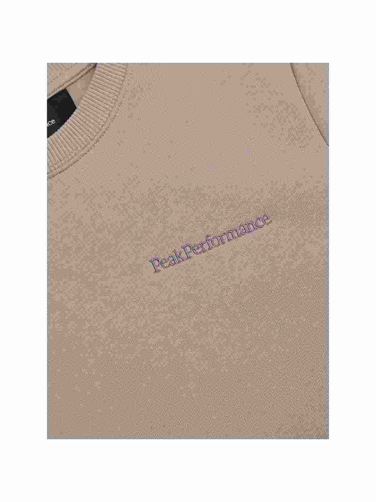 Bluza Peak Performance W Original Small Logo Crew beżowy - Adventure Sports