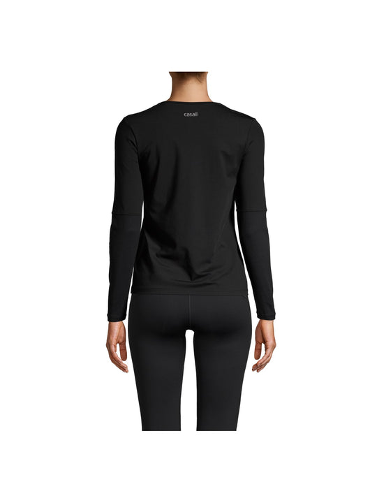 Koszulka sportowa damska CASALL Essential Mesh Detail Long Sleeve czarny - Adventure Sports
