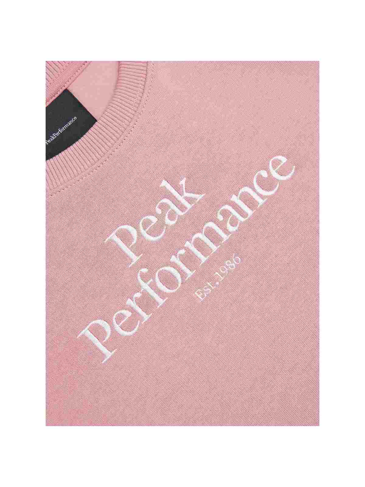 Bluza sportowa dziewczęca Peak Performance Jr Original Crew różowy - Adventure Sports