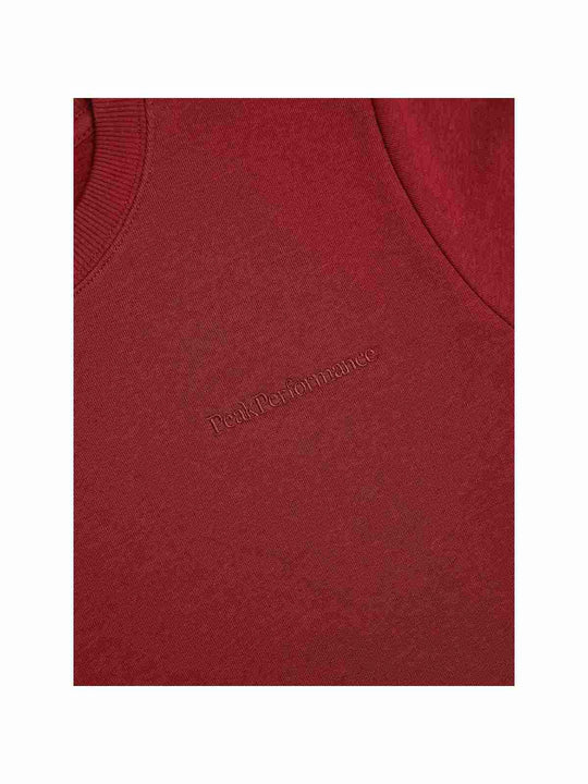 Bluza Peak Performance W Original Small Logo Crew bordowy - Adventure Sports
