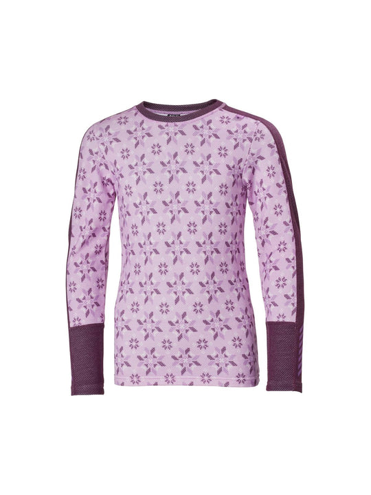 Bielizna dziecięca termoaktywna Helly Hansen Jr Graphic Lifa Merino Set fioletowy - Adventure Sports
