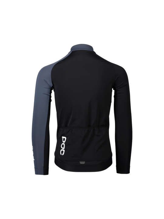 Koszulka Rowerowa POC ESSENTIAL ROAD MID LS JERSEY czarno szara - Bluza - Adventure Sports

