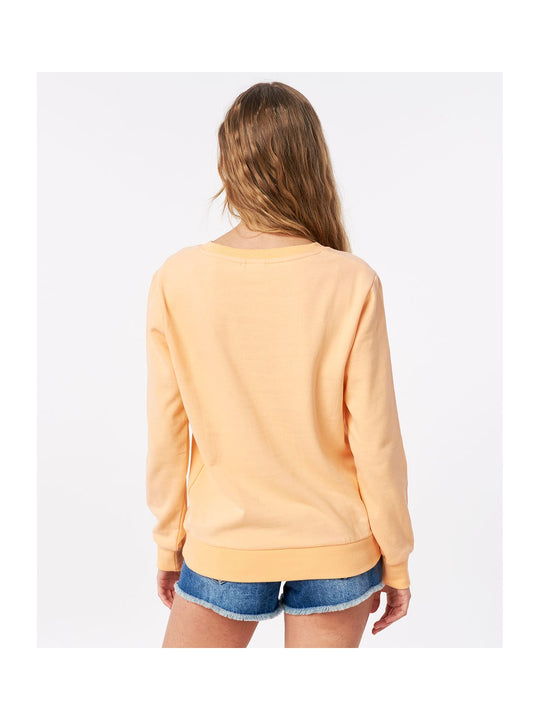 Bluza sportowa damska RIP CURL Re-Entry Crew - jasny pomarańczowa - Adventure Sports
