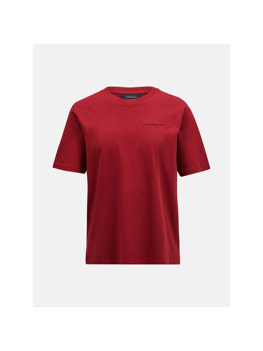 T-Shirt Peak Performance M Original Small Logo Tee bordowy - Koszulka - Adventure Sports
