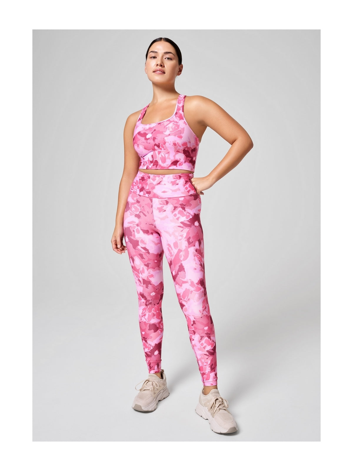 Legginsy CASALL Blossom High Waist Tights różowy - Adventure Sports