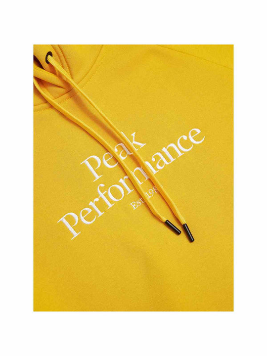 Bluza Peak Performance W Original Hood żółty - Adventure Sports
