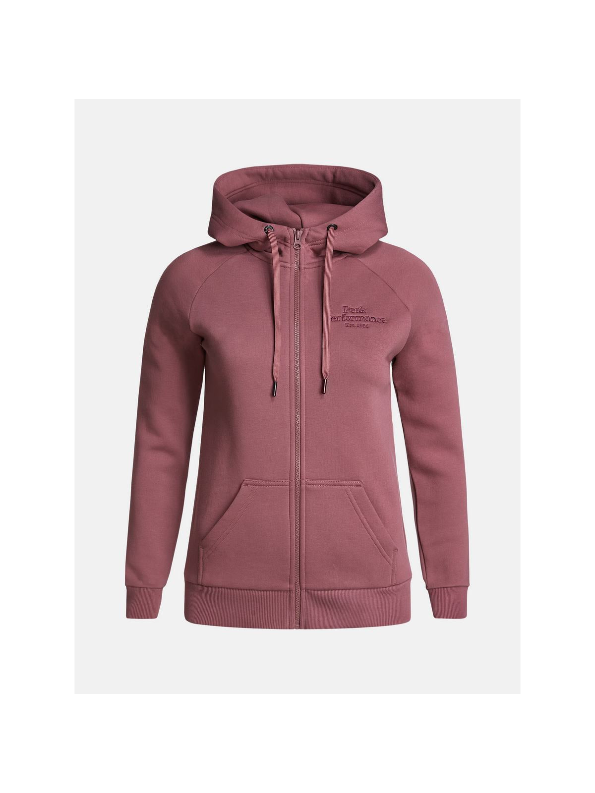Bluza Peak Performance W Original Zip Hood - ciemny róż - Adventure Sports