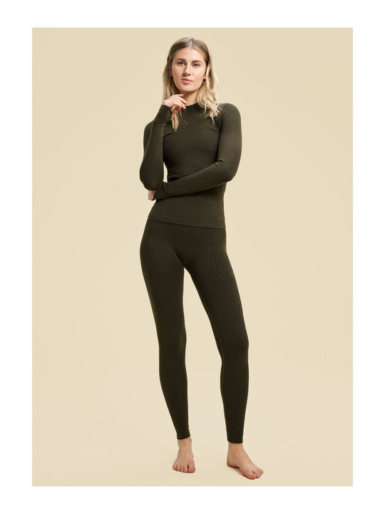 Legginsy CASALL Wool Rib Tights zielony - Adventure Sports
