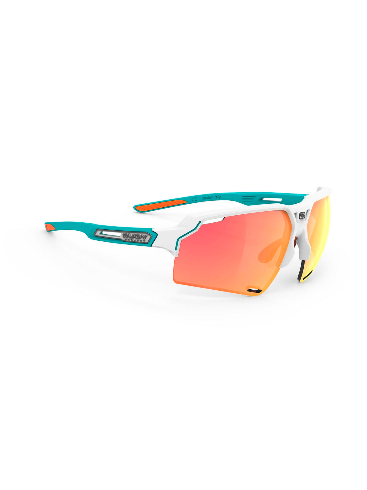 Okulary Rudy Project DELTABEAT - biało szmaragdowy | Multilaser Orange Cat.3 - ONE SIZE - Adventure Sports