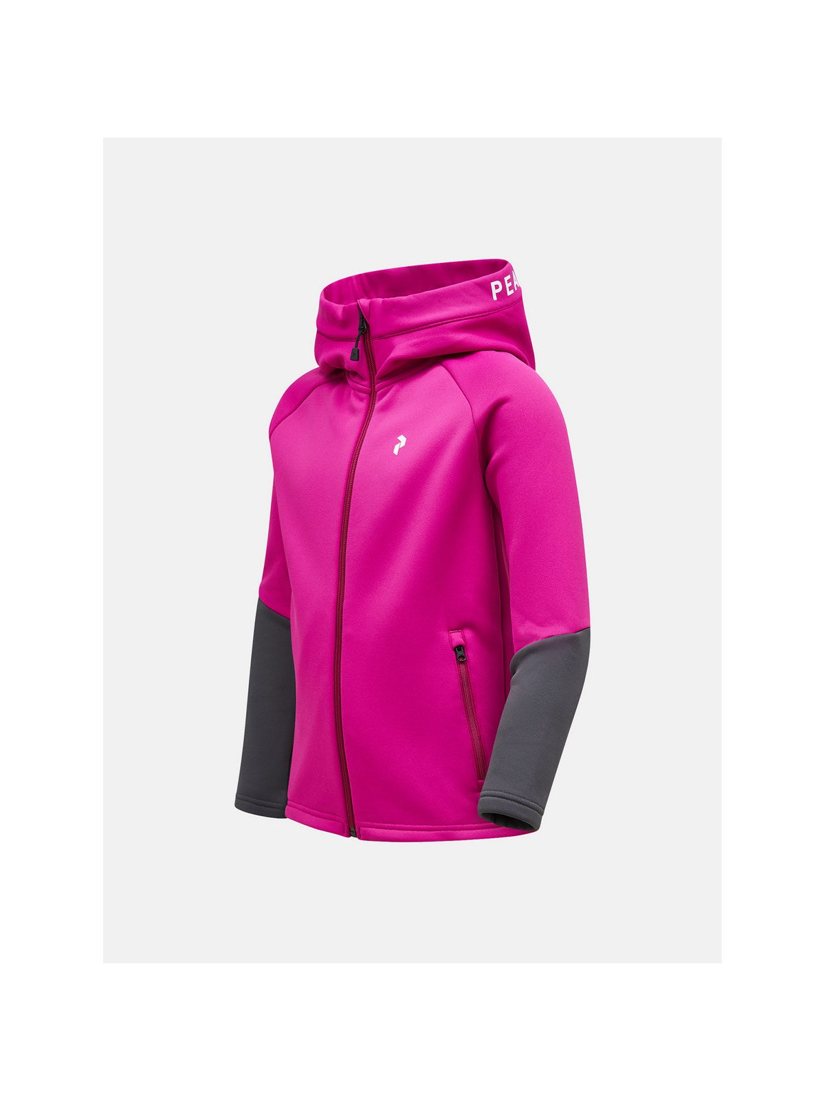 Bluza mid layer dziewczęca Peak Performance Jr Rider Zip Hood różowy - Adventure Sports