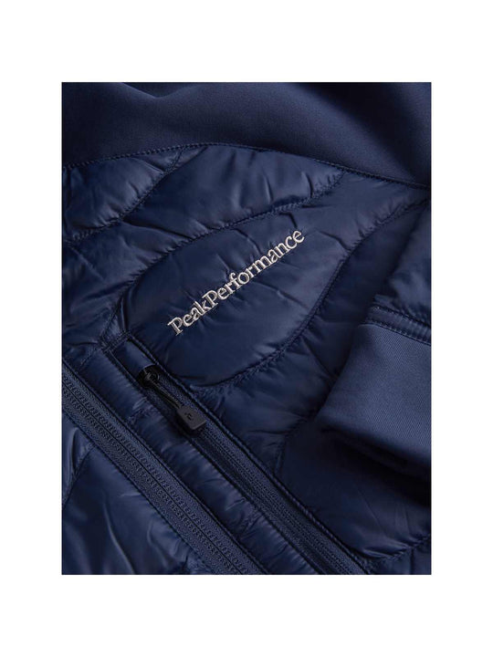 Kurtka puchowa Peak Performance W Helium Down Hybrid Hood niebieski - Adventure Sports
