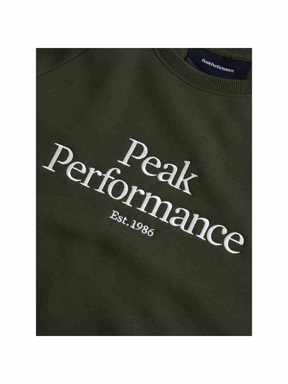 Bluza Peak Performance M Original Crew zielony - Adventure Sports