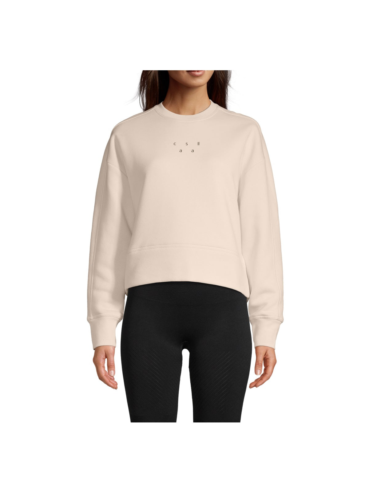 Bluza sportowa damska CASALL Boxy Crew Neck Sweatshirt piaskowy - Adventure Sports