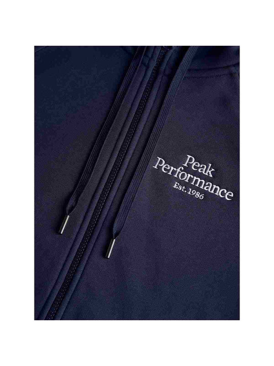 Bluza Peak Performance W Original Zip Hood - granatowy - Adventure Sports
