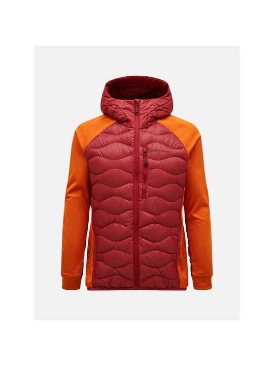 Kurtka puchowa Peak Performance M Helium Down Hybrid Hood bordowy - Adventure Sports
