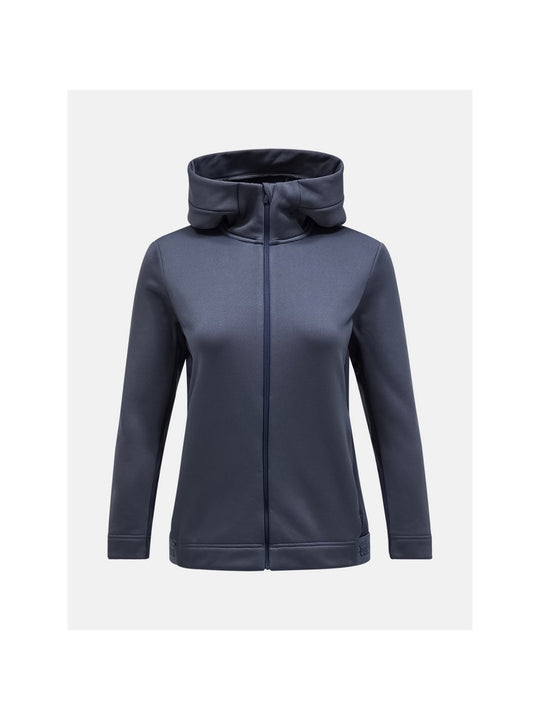 Bluza damska mid layer Peak Performance W Rider Tech Zip Hood niebieski - Adventure Sports
