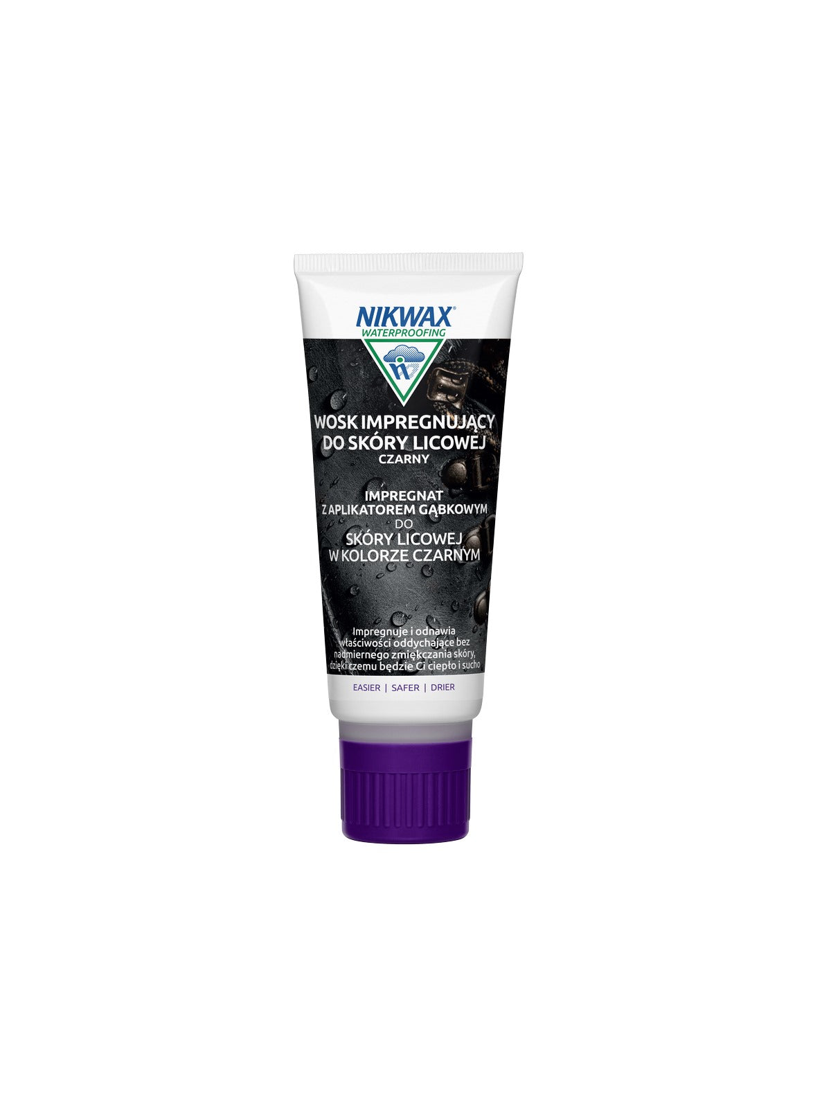 Wosk impregnujący Nikwax do skóry licowej w tubie - czarny - 100 ml - Środki Czyszczące - Adventure Sports