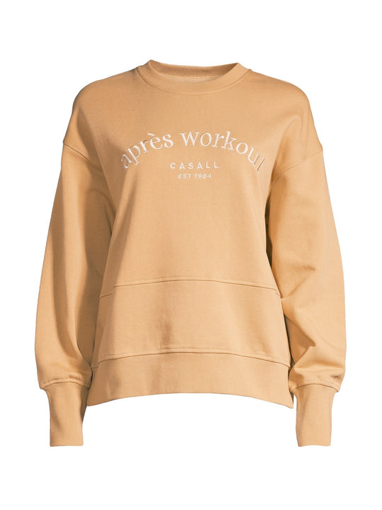 Bluza treningowa damska CASALL Terry Spring Crew Neck beżowy - Adventure Sports
