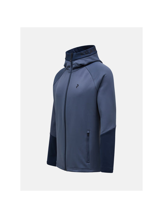 Bluza damska Peak Performance M Rider Zip Hood niebieski - Adventure Sports
