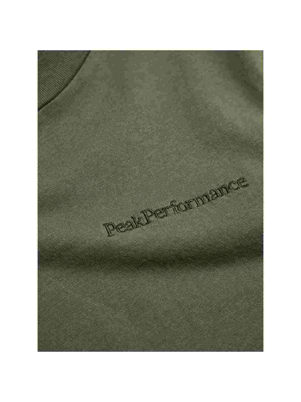 T-Shirt Peak Performance M Original Small Logo Tee zielony - Koszulka - Adventure Sports