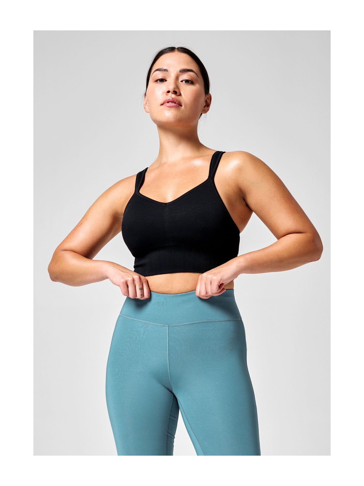 Stanik treningowy CASALL Seamless Rib Padded Sports Bra czarny - Bielizna - Adventure