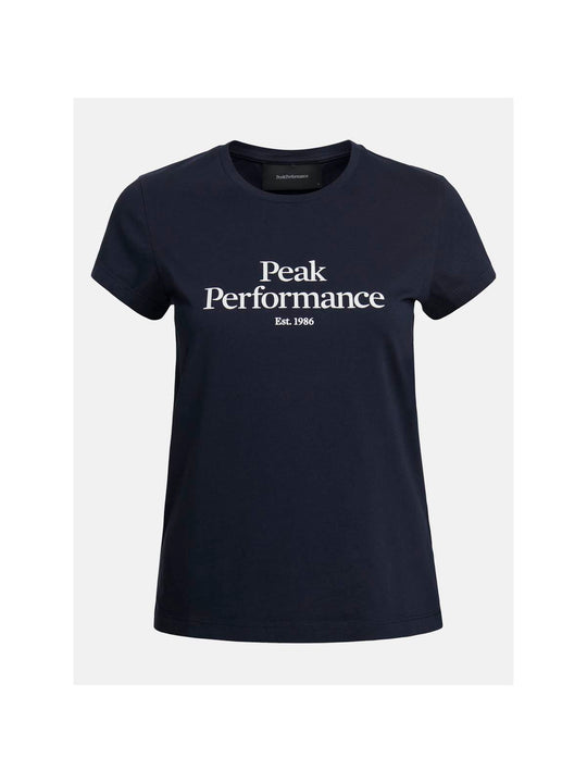 T-Shirt damski PEAK PERFORMANCE W ORIGINAL TEE granatowy - Koszulka - Adventure Sports
