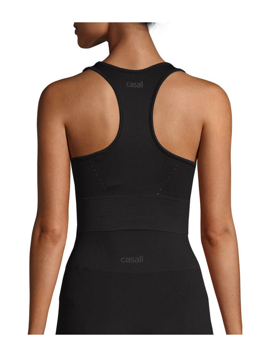 Top treningowy CASALL Seamless Femme V-neck czarny - Adventure Sports
