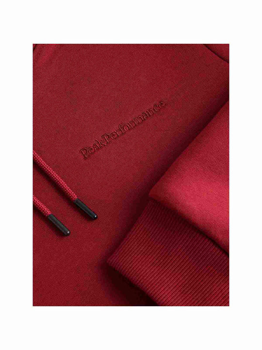 Bluza Peak Performance W Original Small Logo Hoo czerwony - Adventure Sports
