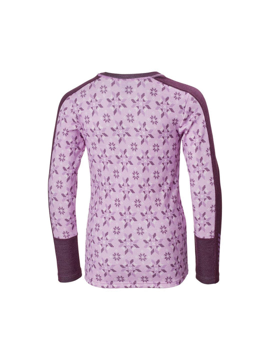 Bielizna dziecięca termoaktywna Helly Hansen Jr Graphic Lifa Merino Set fioletowy - Adventure Sports
