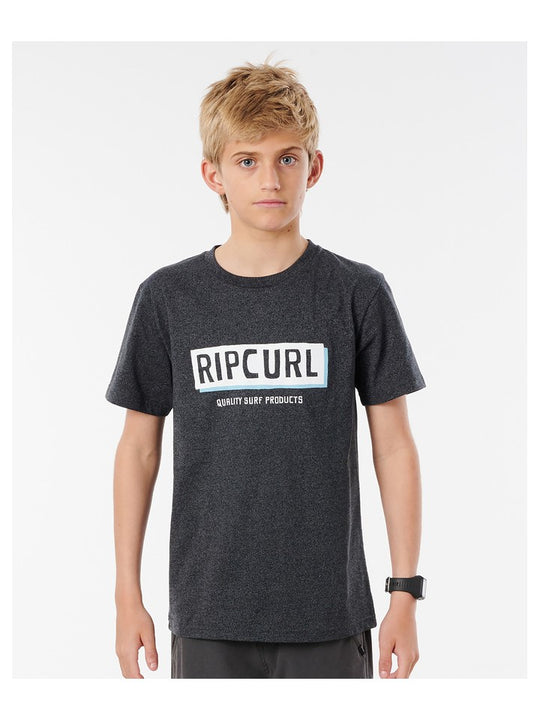 T-Shirt RIP CURL BOXED TEE-BOY czarna - Koszulka - Adventure Sports

