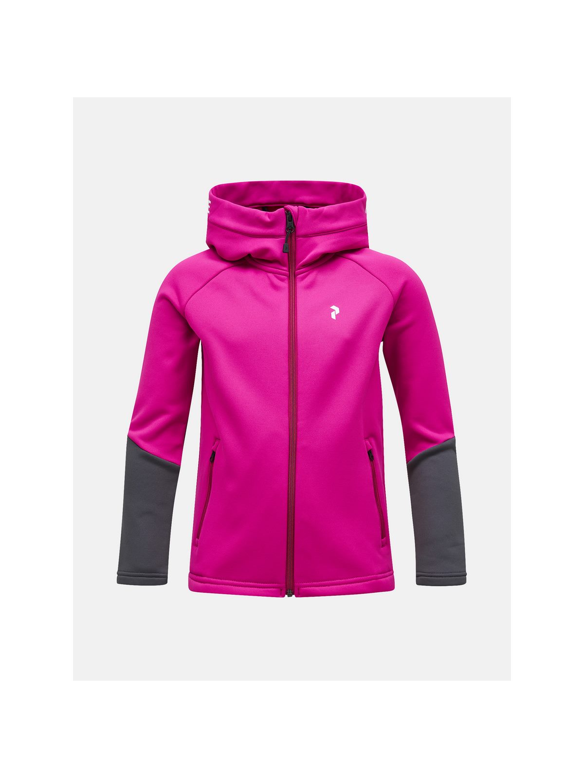 Bluza mid layer dziewczęca Peak Performance Jr Rider Zip Hood różowy - Adventure Sports