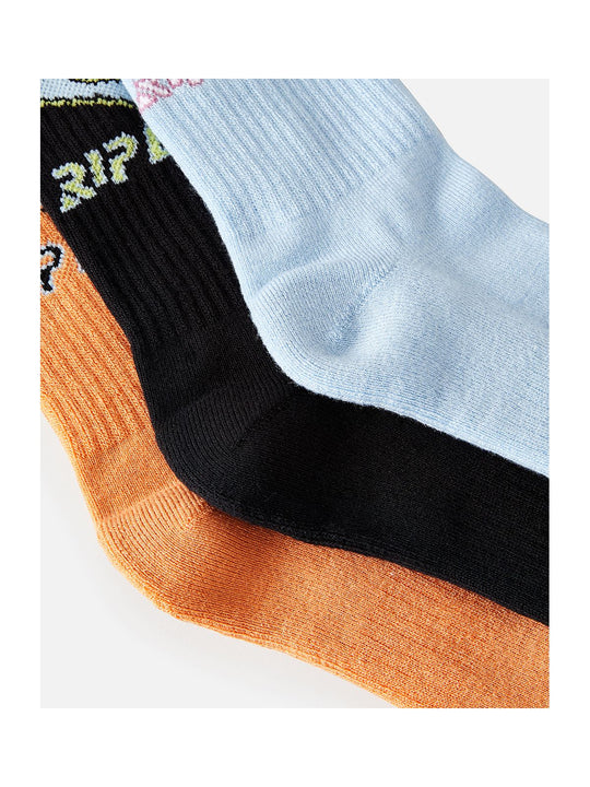 Skarpety chłopięce RIP CURL Diamond Crew Sock 3-Pk - Boy niebieski - TU - Adventure Sports
