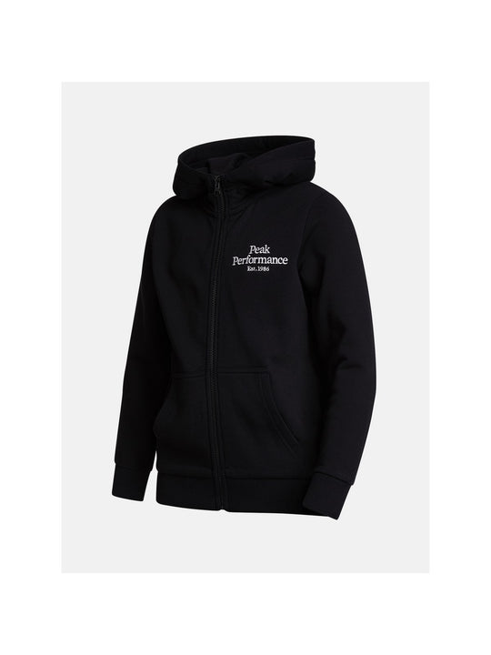 Bluza juniorska Peak Performance Jr Original Zip Hood - czarny - Adventure Sports
