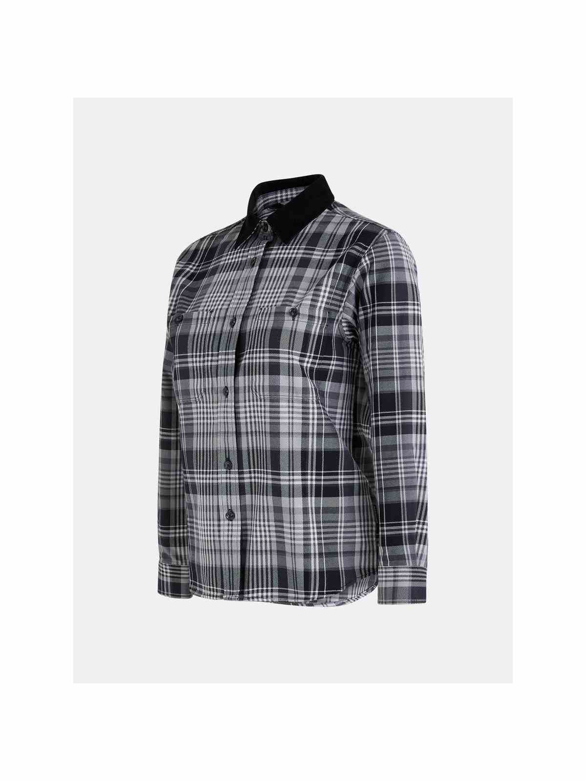 Koszula Peak Performance W Heavy Cotton Shirt czarna krata - Adventure Sports