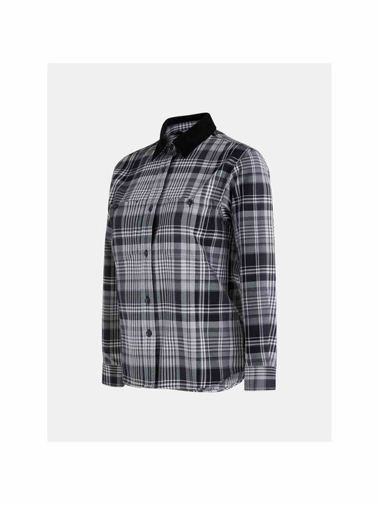 Koszula Peak Performance W Heavy Cotton Shirt czarna krata - Adventure Sports

