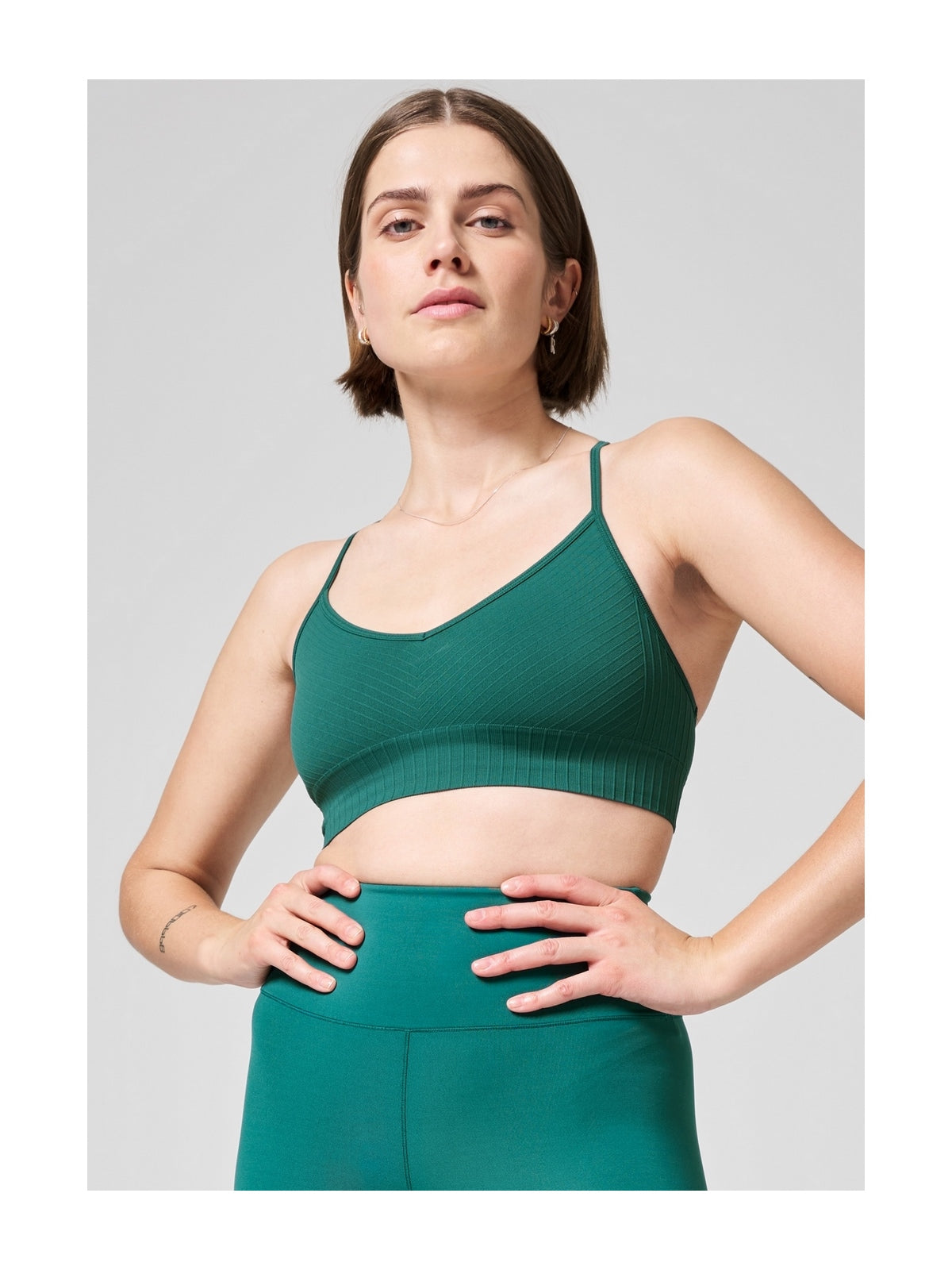 Top sportowy CASALL Seamless Graphical Rib Sports zielony - Adventure