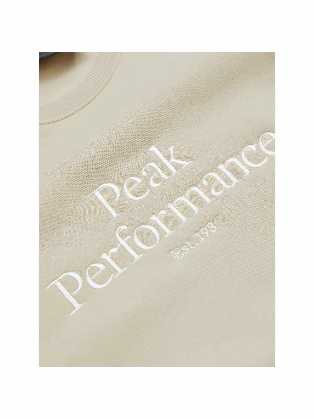 Bluza sportowa męska Peak Performance M Original Crew beżowy - Adventure Sports
