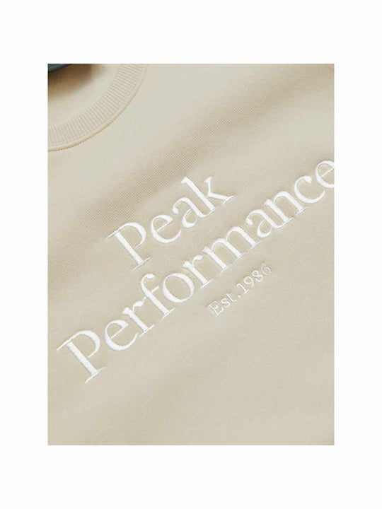 Bluza sportowa męska Peak Performance M Original Crew beżowy - Adventure Sports
