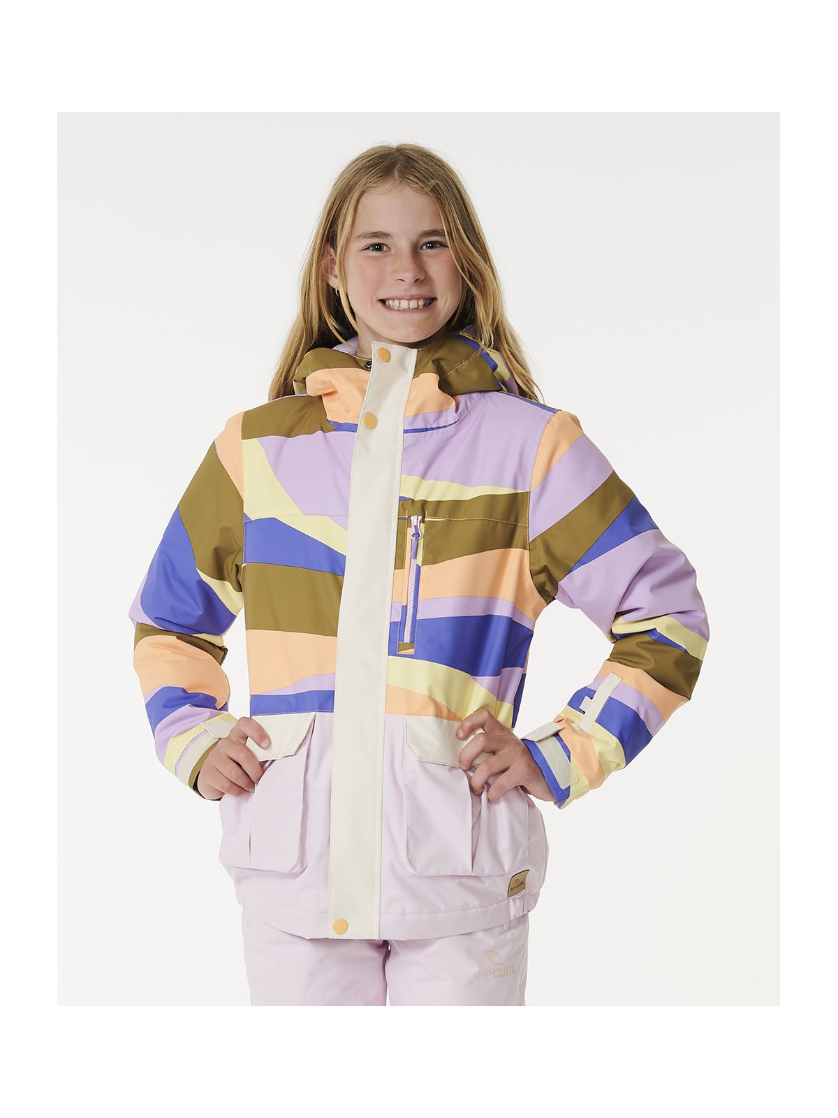 Kurtka narciarska dziewczęca RIP CURL Snake Snow Jacket10K-Kids multicolor - Adventure Sports