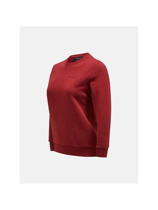 Bluza Peak Performance W Original Small Logo Crew bordowy - Adventure Sports
