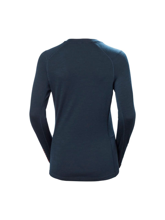 Koszulka Helly Hansen W Lifa Merino Midw Gra Crew granatowy - Adventure Sports

