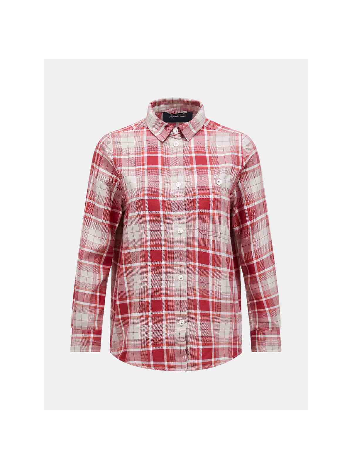 Koszula Peak Performance W Cotton Flannel Shirt czerwono biała krata - Adventure Sports