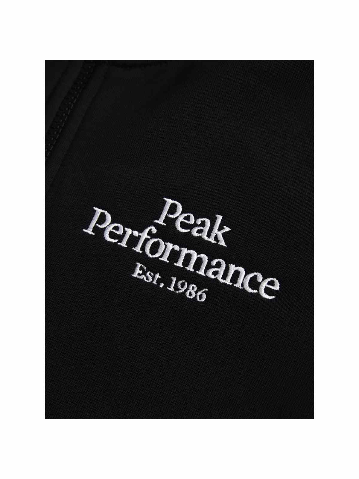 Bluza juniorska Peak Performance Jr Original Zip Hood - czarny - Adventure Sports