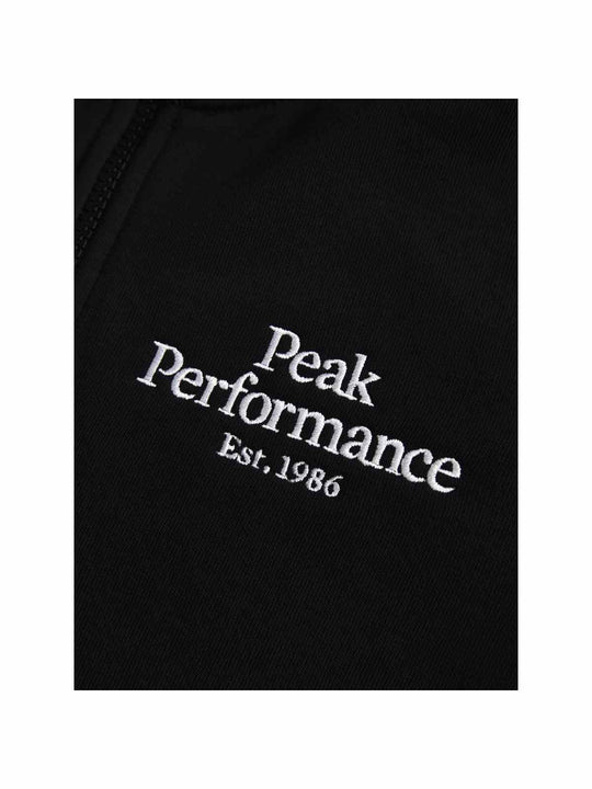 Bluza juniorska Peak Performance Jr Original Zip Hood - czarny - Adventure Sports
