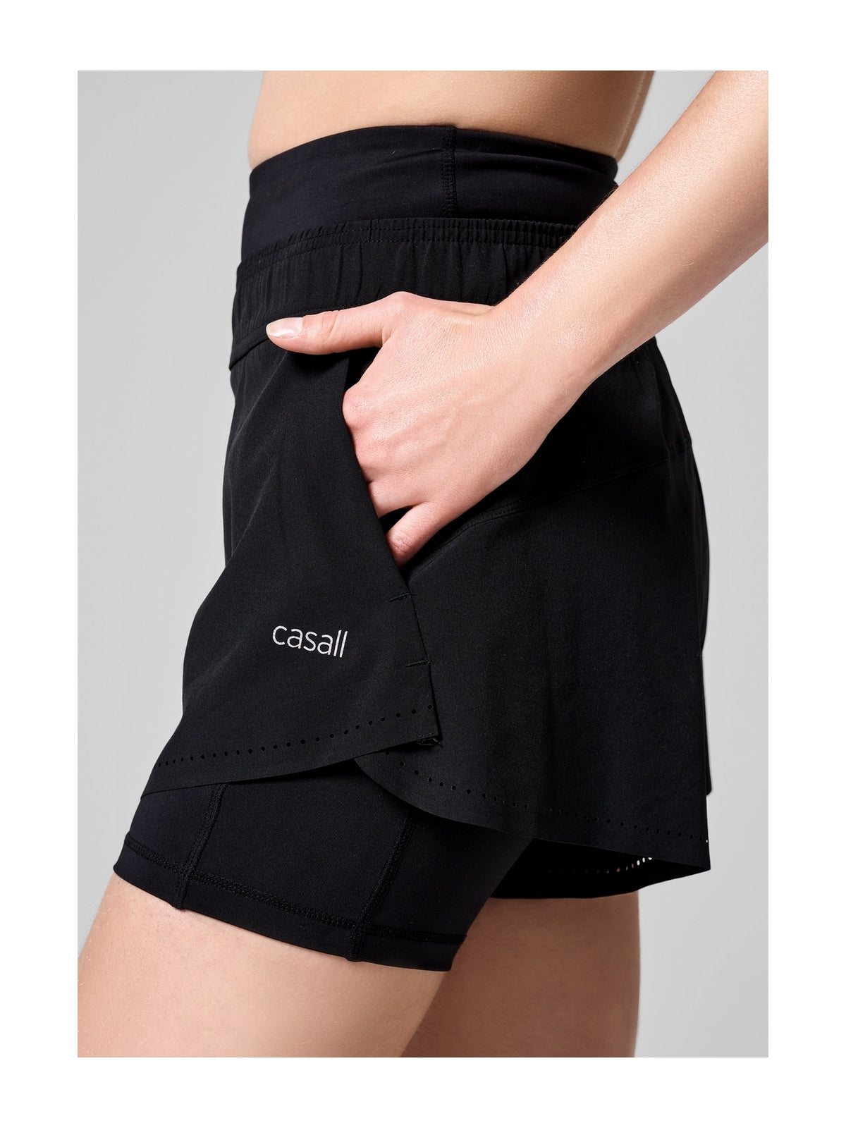 Szorty CASALL Shaping Double Shorts czarny - Adventure Sports